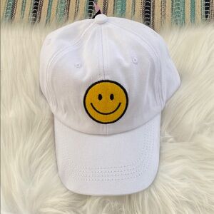 NWT WOMENS Cap with Yellow Smiley Face